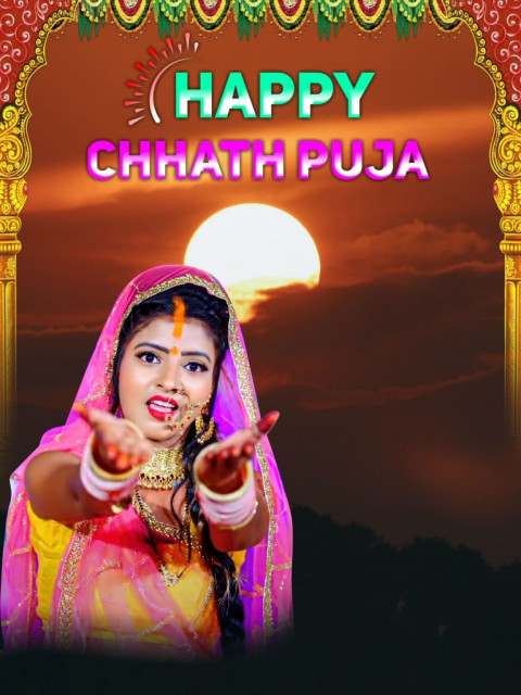 Top Latest Happy Chhath Puja Girl CB PicsArt Background Full HD
