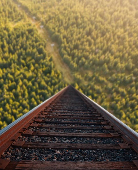 Train Track Picsart HD Editing Background