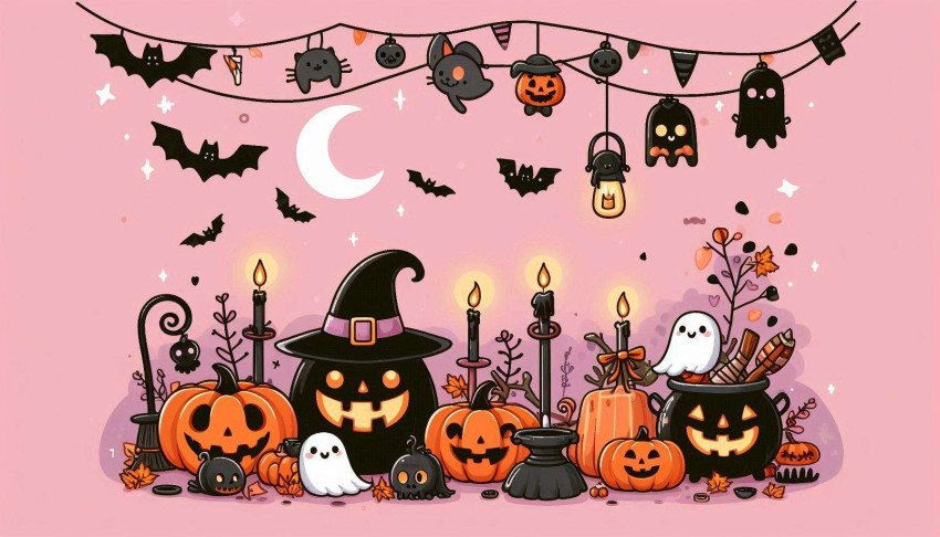Transparent Halloween Background for graphic design projects