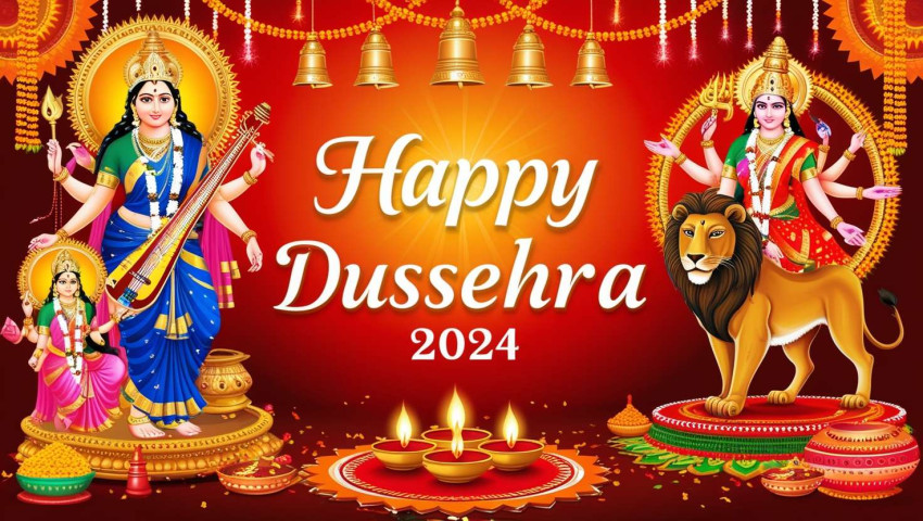 Unique Happy Dussehra 2024 photos for family and friends