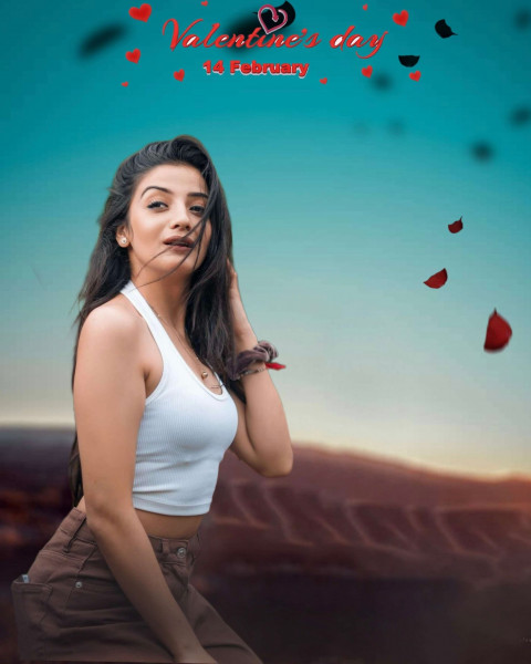 Valentine Day Background For Picsart & Photoshop Editing With Girls