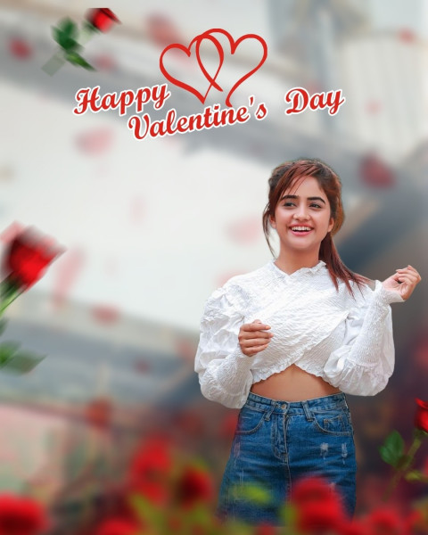 Valentine Day Love Background Free With Girl Images