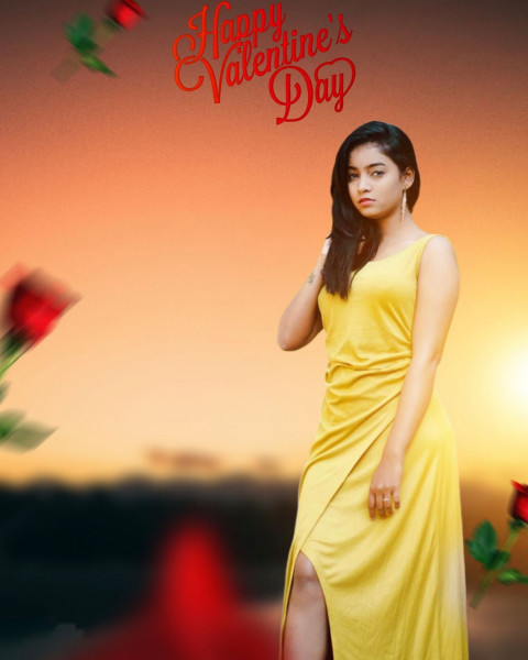 Valentine Day Picsart Background For Photo Editing With Girl