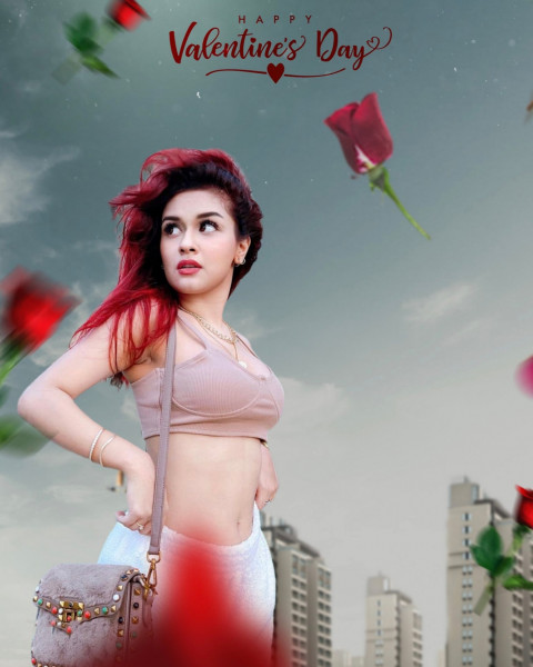 Valentine Day Picsart Background For Photo Editing With Girls