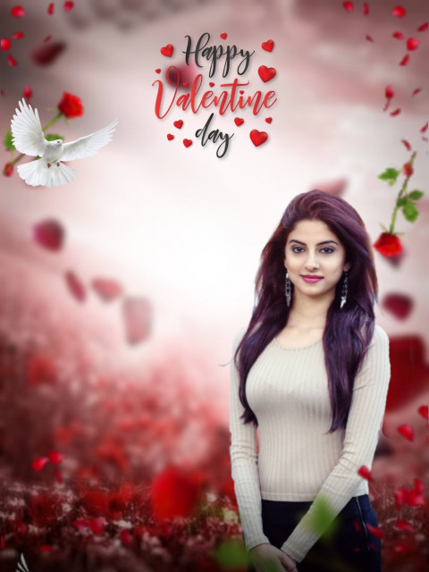 Valentine Day Special Photo Editing Background With Love Girl Cb
