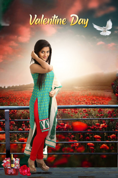 Valentine Day Special Photo Editing Background With Love Girl Cb