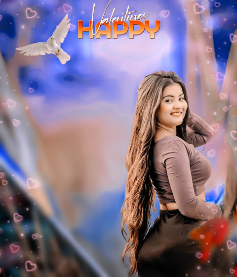 Valentine Editing HD Backgrounds With Girl For Photoshop
