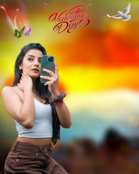 Valentine's Day CB Background For Editing With Girls Picsart Photo