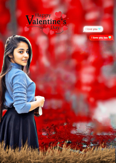 Valentine's Day HD Editing Girl Backgrounds Download Free