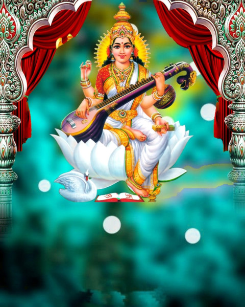 Vasant Panchami Saraswati Puja Editing Background
