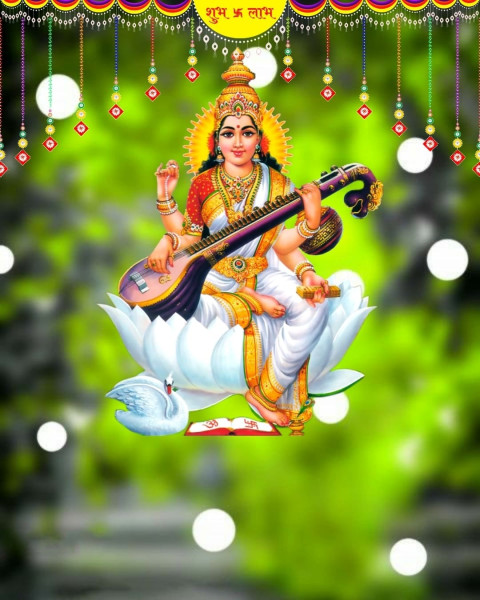 Vasant Panchami Saraswati Puja Editing Background Full HD