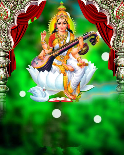 Vasant Panchami Saraswati Puja Editing CB Background