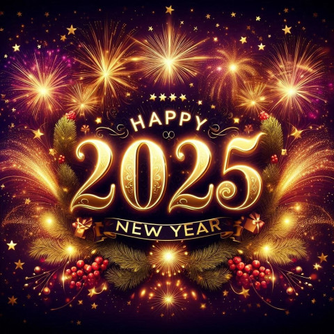 Vibrant Colorful New Year 2025 Artwork Image Hd Background