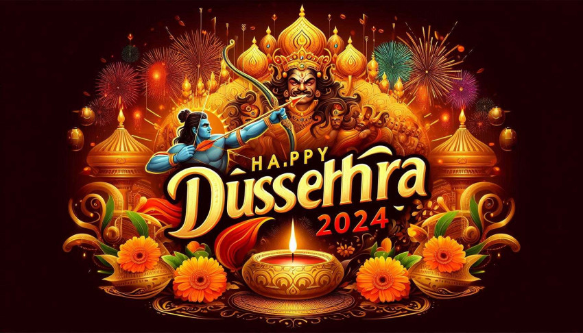 Vibrant Happy Dussehra wishes Images for celebrations