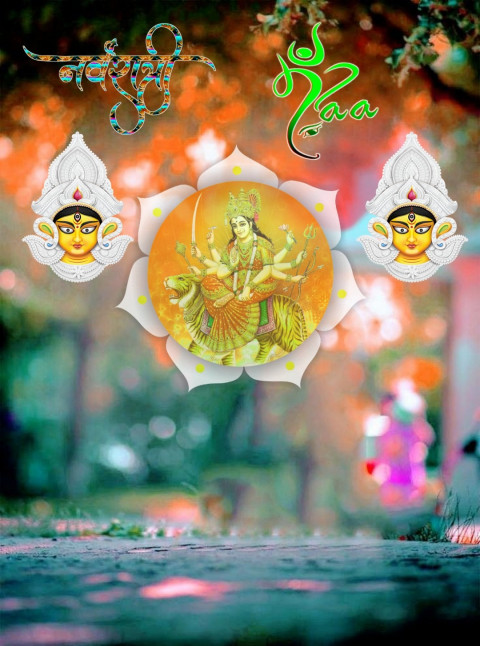 Viral Editing Navratri Maa Durga Face Background HD
