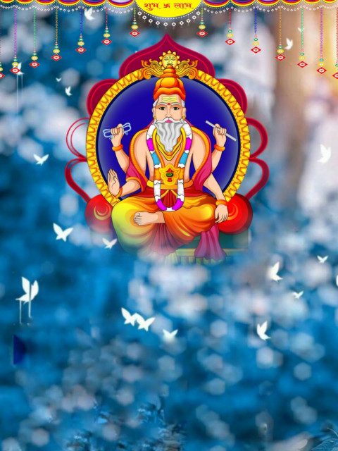Vishwakarma Puja Full HD CB Background Download