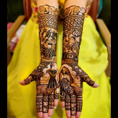 Wedding Bridal Mehndi Design Wallpaper Pics Download