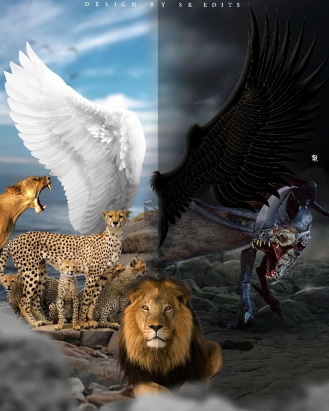 WIng Photoshop New Lion Background Full HD Download Free