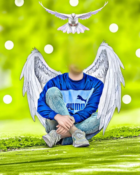 Without Head Boy Wings CB Editing Background