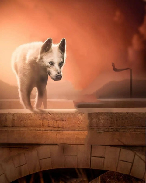 Wolf Poster Background For Picsart Editing
