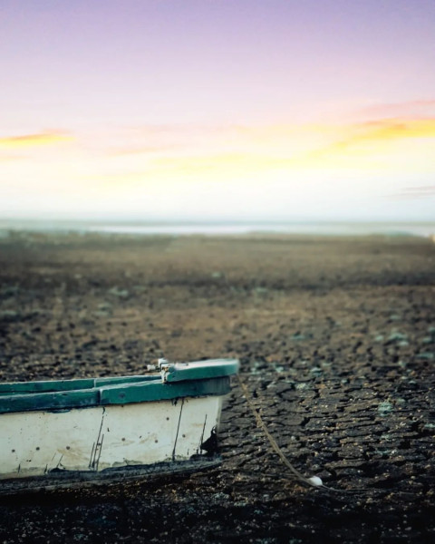 Wood Boat Morning Sunset Cool Background Eiting Images CB