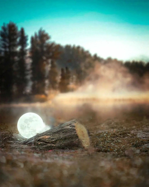 Wood PicsArt New Moon Background Full HD Download
