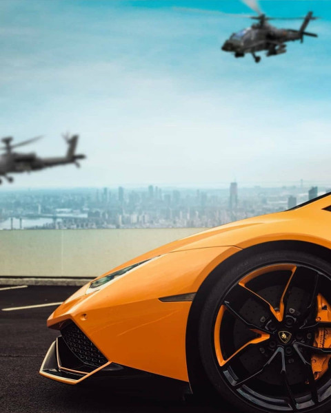 Yellow Car Editing Background For Picsart