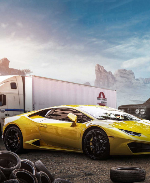 Yellow Car Picsart Background Image Free Stock