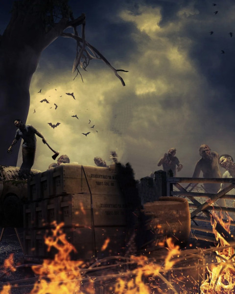 Zombie Viral Photoshop New Background Download Full HD
