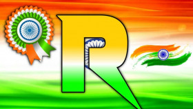 R Letter Indian Flag Tiranga Photos Pictures 26 January | OyePhoto